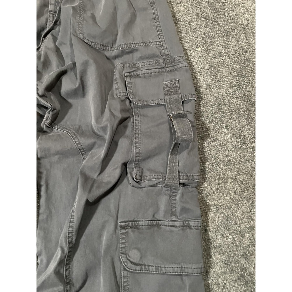 Abercrombie & Fitch Cargo Pants Mens XS Gray Garment Dyed Drawstring Hem - Picture 3 of 15